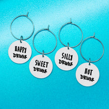 Load image into Gallery viewer, Types of Drunk Set - Wine Glass Charms
