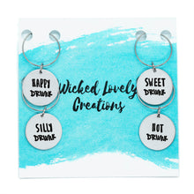 Load image into Gallery viewer, Types of Drunk Set - Wine Glass Charms