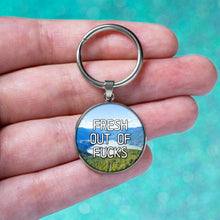 Load image into Gallery viewer, Fresh Out Of Fucks Keychain