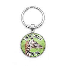 Load image into Gallery viewer, You Bet Giraffe I Love You Keychain