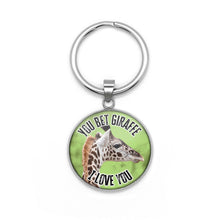 Load image into Gallery viewer, You Bet Giraffe I Love You Keychain