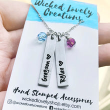 Load image into Gallery viewer, Custom Vertical Bar Necklace