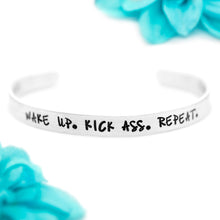 Load image into Gallery viewer, Wake Up. Kick Ass. Repeat. Bracelet