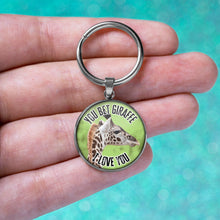 Load image into Gallery viewer, You Bet Giraffe I Love You Keychain
