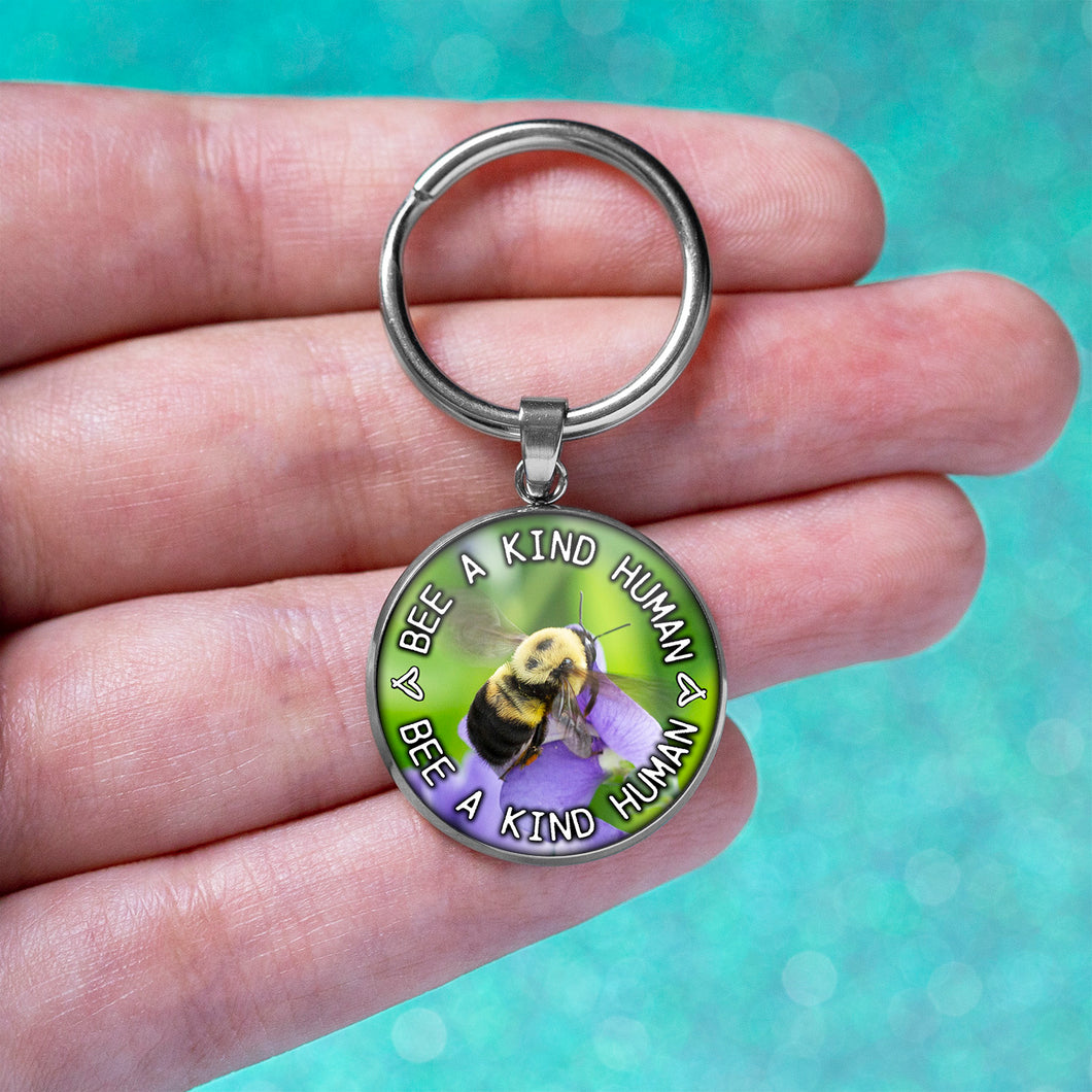 Bee A Kind Human Keychain