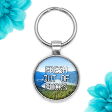 Load image into Gallery viewer, Fresh Out Of Fucks Keychain
