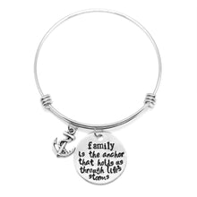 Load image into Gallery viewer, Family Quote Bangle Bracelet
