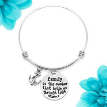 Load image into Gallery viewer, Family Quote Bangle Bracelet

