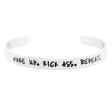 Load image into Gallery viewer, Wake Up. Kick Ass. Repeat. Bracelet
