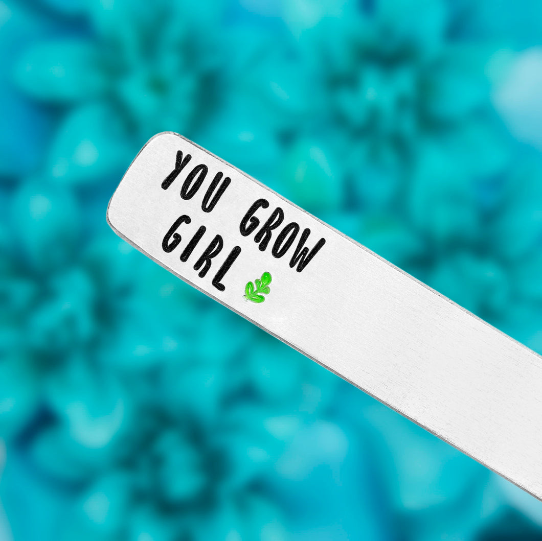 You Grow Girl Plant Marker